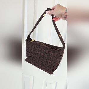 Amazon Woven Chocolate Shoulder Bag